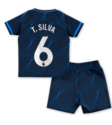 Chelsea Thiago Silva #6 Koszulka Wyjazdowych Dziecięca 2023-24 Krótki Rękaw (+ Krótkie spodenki)